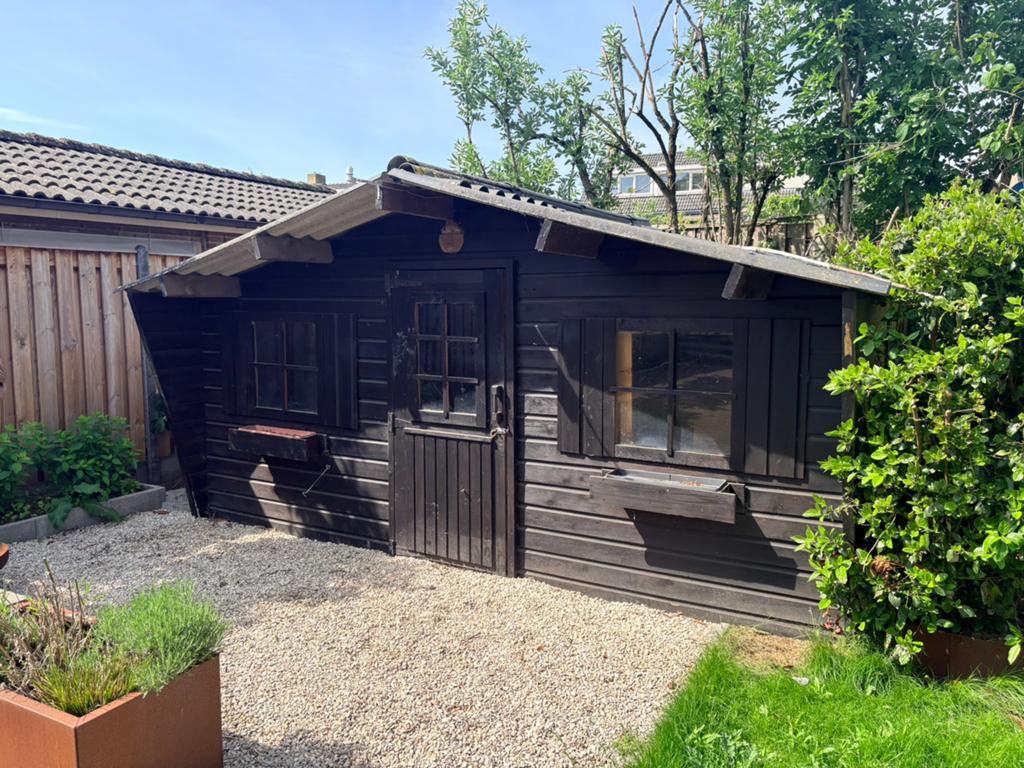 Houten tuinhuis *Gratis*, Tuin en Terras, Ophalen, Gebruikt, 250 tot 500 cm