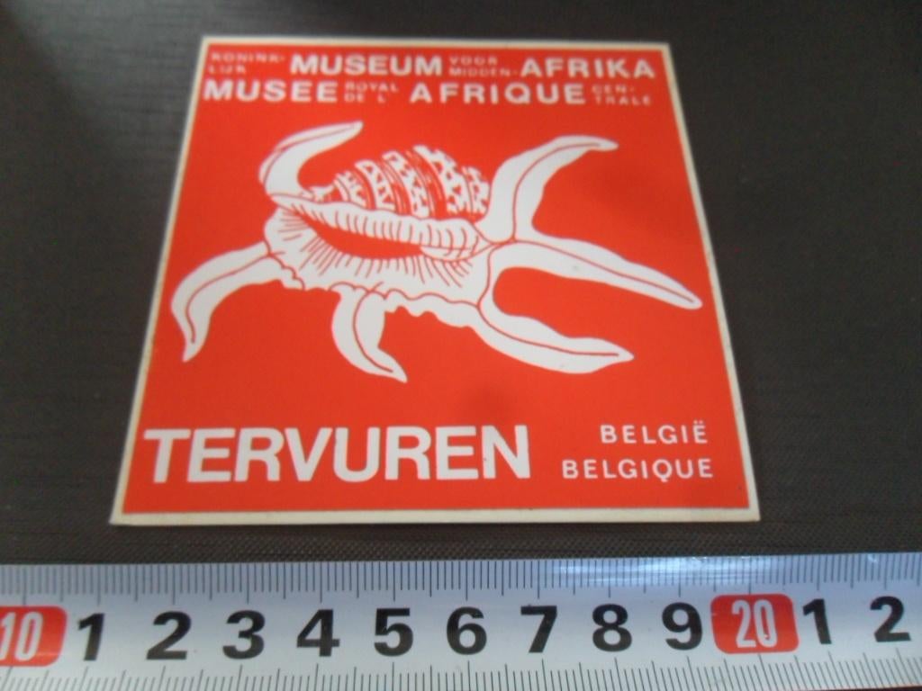 sticker België Tervuren  Museum voor midden Afrika  *, Ophalen, Zo goed als nieuw