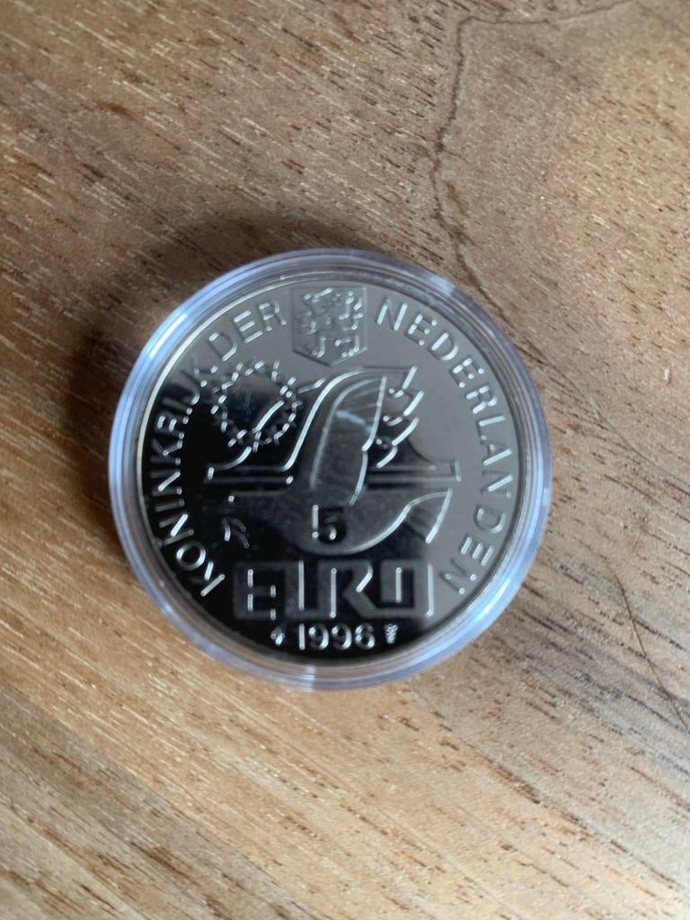 5 Euro 1996 Constantijn Huygens Zilveren Munt, Postzegels en Munten, Koningin Beatrix, Zilver, Euro's, Ophalen of Verzenden
