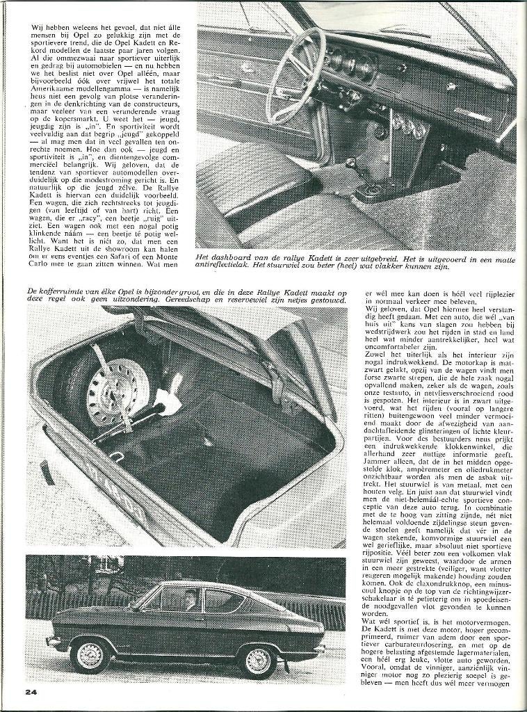 Autovisie test Opel Kadett Rallye Coupe 1967, Ophalen of Verzenden, Gelezen, Opel
