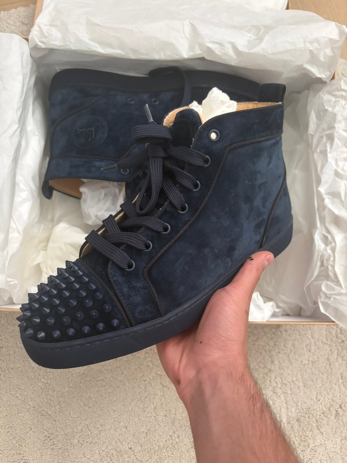 Christian Louboutin schoenen 42, Ophalen of Verzenden, Zo goed als nieuw, Blauw