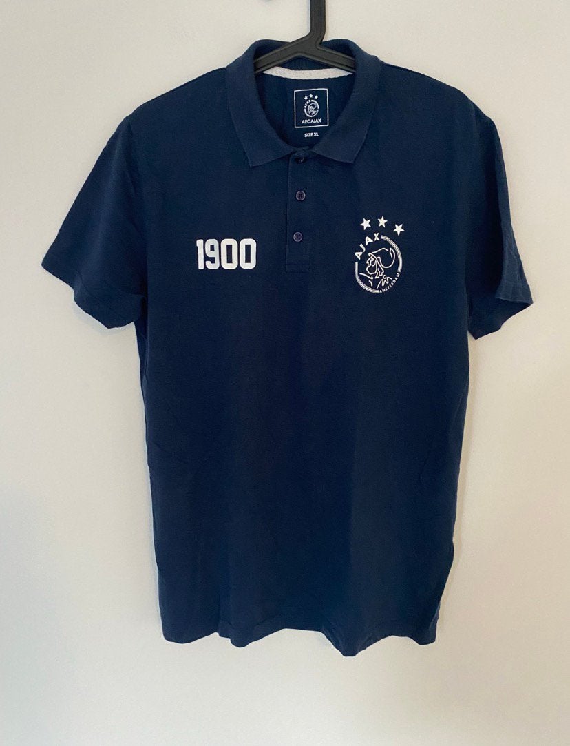 ajax polo t-shirt blauw, maat xl, Verzenden, Zo goed als nieuw, Maat 56/58 (XL), Blauw