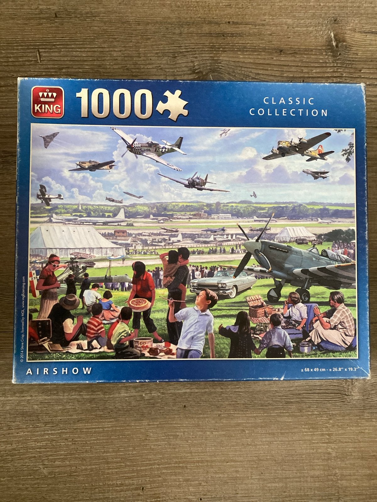 King Legpuzzel Airshow 1000 stukjes - Classic Collection, Ophalen of Verzenden, 500 t/m 1500 stukjes, Gebruikt, Legpuzzel