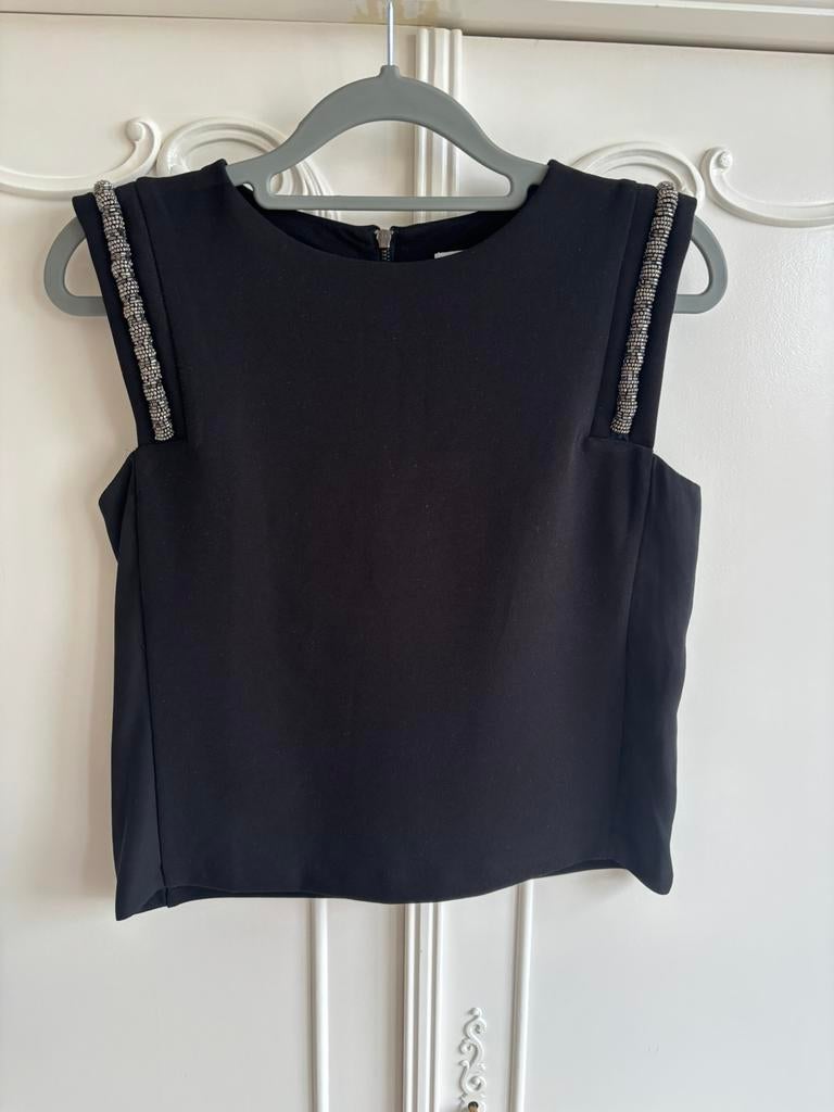 Nieuw zwart blouse top Mango maat XS, Kleding | Dames, Tops, Zwart, Nieuw, Ophalen of Verzenden, Zonder mouw