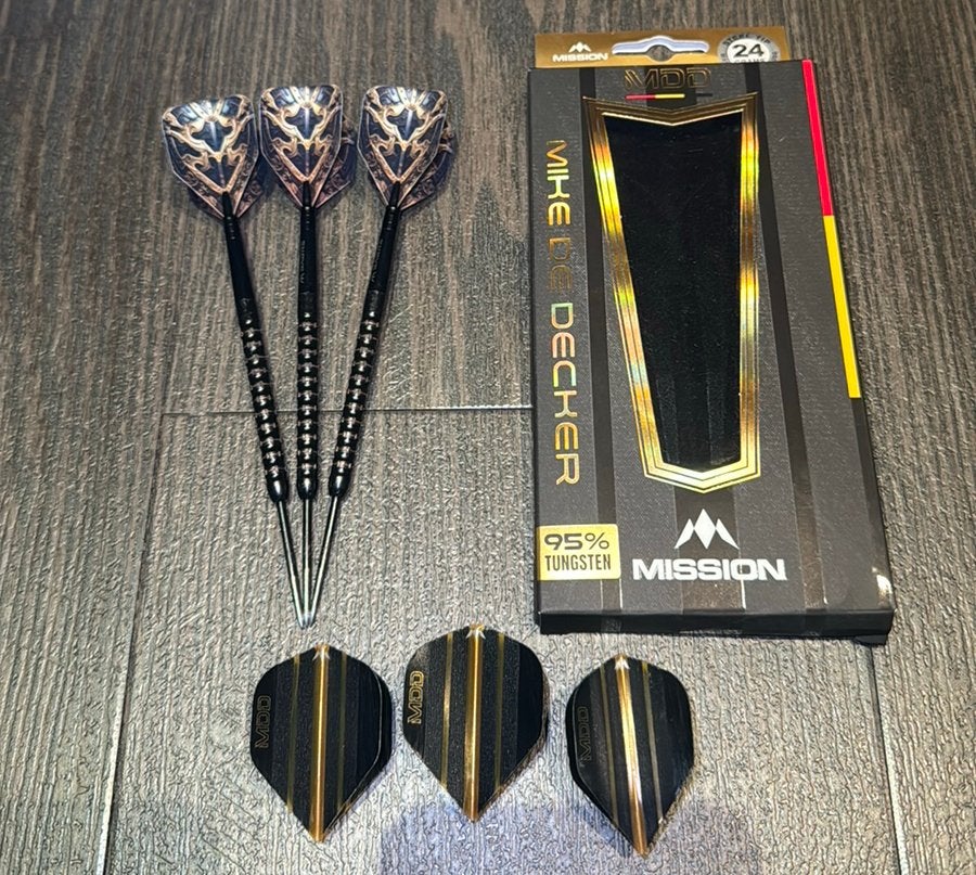 Mission Mike de Decker Black Gold 95% 24 gram - Darts, Ophalen of Verzenden, Zo goed als nieuw, Pijlen