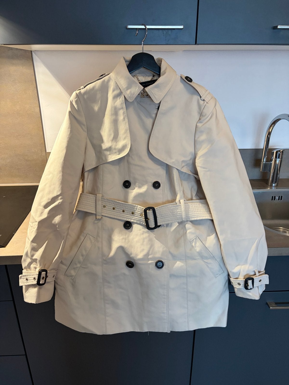 Zara Woman Trenchcoat Beige Maat XL, Kleding | Dames, Ophalen of Verzenden, Zo goed als nieuw, Maat 46/48 (XL) of groter, Beige