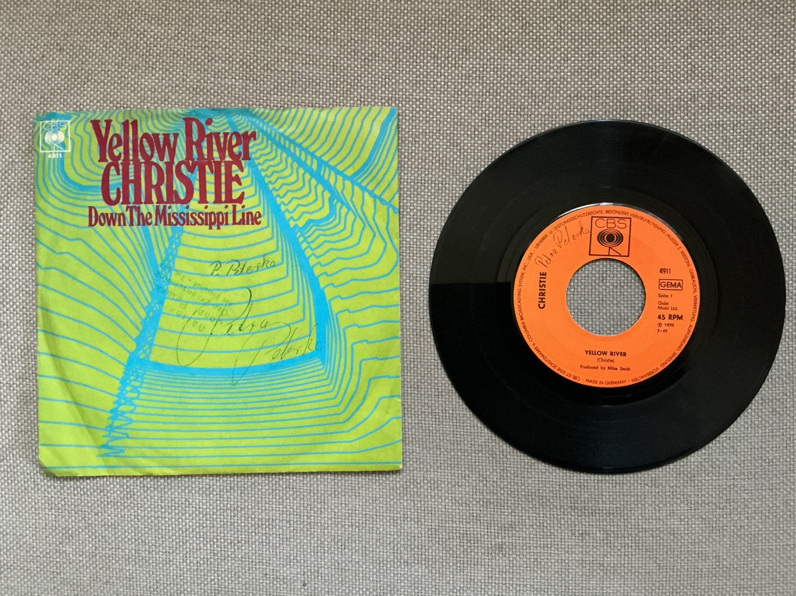 Christie single vinyl. Yellow river., Ophalen of Verzenden, Gebruikt, Overige formaten, Pop