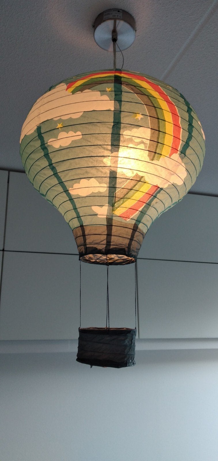 Leuke luchtballon lamp voor kinderkamer, Huis en Inrichting, Gebruikt, Verzenden, Textiel, E27 (groot)