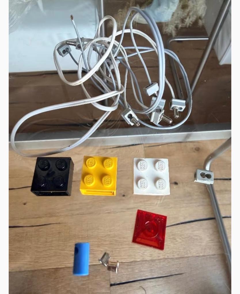lego trein kabeltjes met stekkers en 3 lampjes 12V, Ophalen, Gebruikt