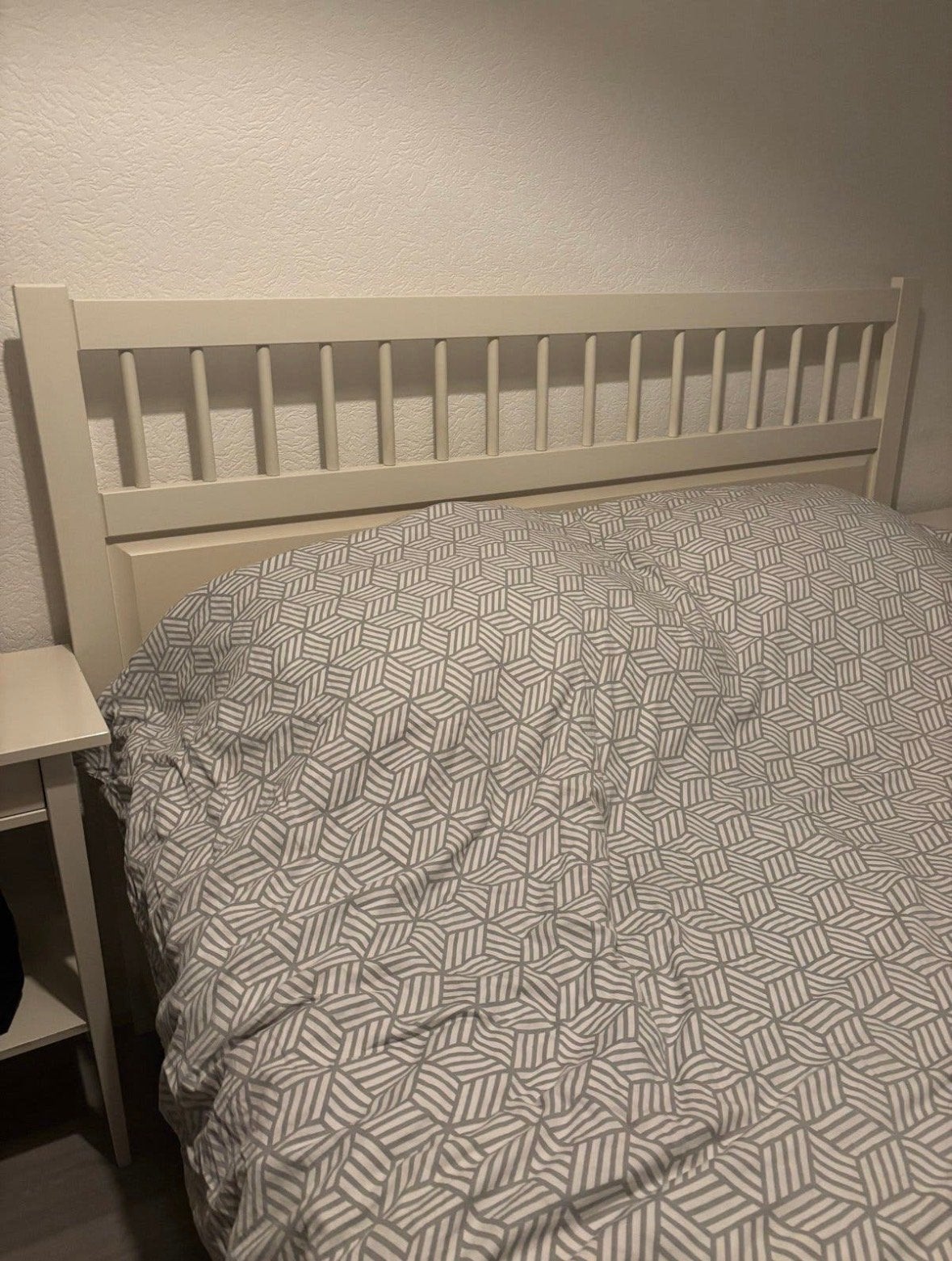 Ikea hemnes Tweepersoonsbed 160x200, Ophalen, Gebruikt, Wit, Tweepersoons