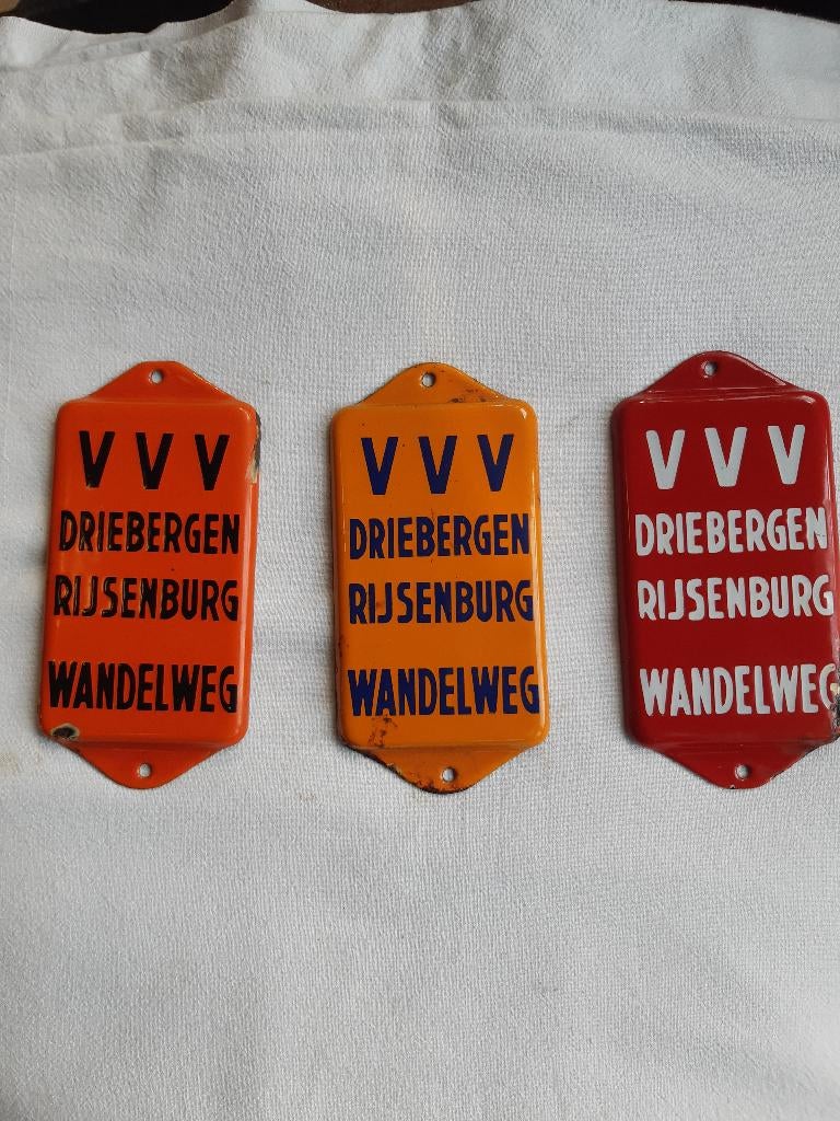 emaille bord bordje deurpostje vvv, Antiek en Kunst, Ophalen of Verzenden
