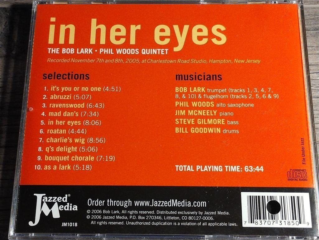 The Bob Lark / Phil Woods Quintet ‎- In Her Eyes, Ophalen of Verzenden, Zo goed als nieuw, Jazz