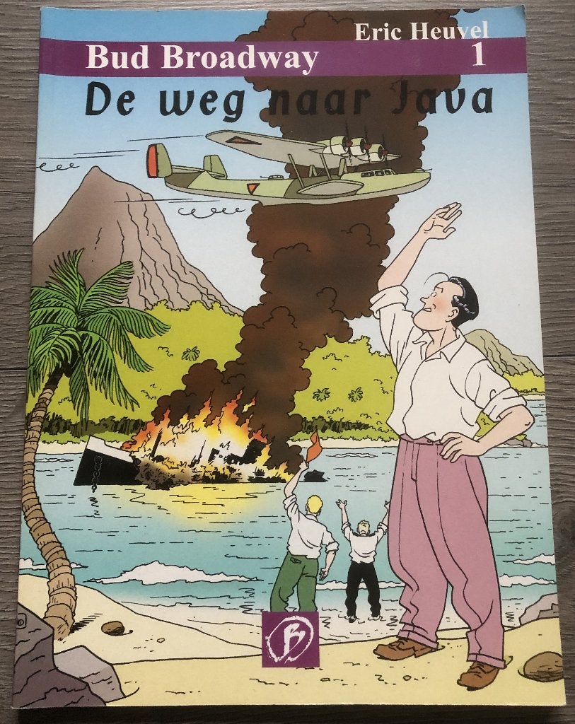 ERIC HEUVEL - BUD BROADWAY - DE WEG NAAR JAVA - STRIPBOEK, Eén stripboek, Ophalen of Verzenden, Zo goed als nieuw, Eric Heuvel