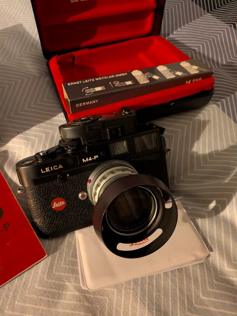 Leica M4-P Analoog Fototoestel met Summicron Lens, Ophalen of Verzenden, Zo goed als nieuw, Spiegelreflex, Leica