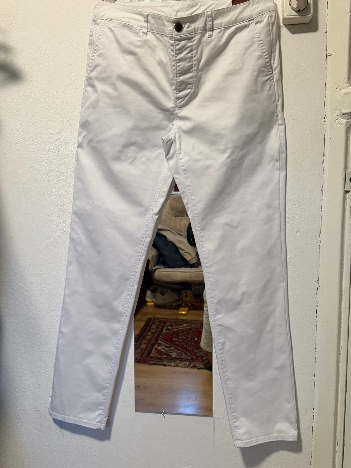 Witte heren chino broek asos 32/30, Ophalen of Verzenden, Zo goed als nieuw, Overige maten, Wit