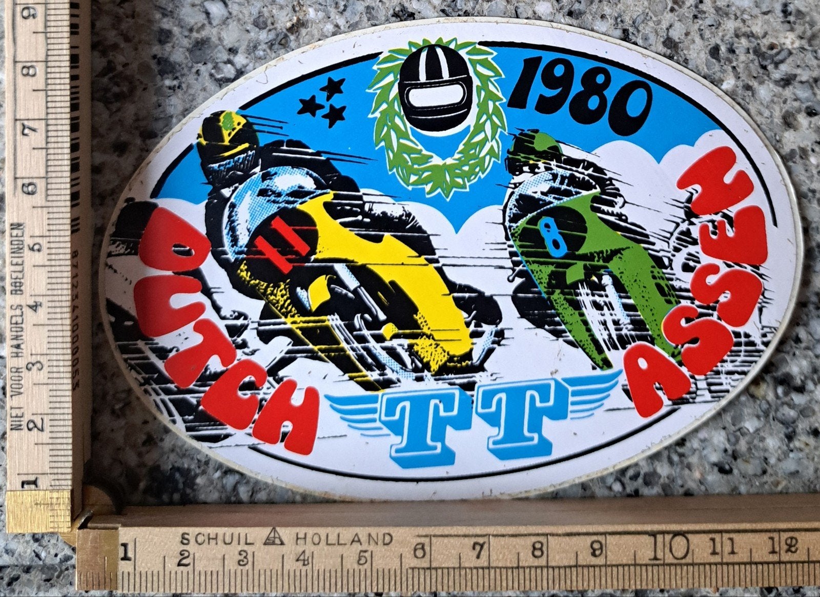 Vintage sticker Dutch TT Assen 1980 motor motorrace, Ophalen of Verzenden, Zo goed als nieuw