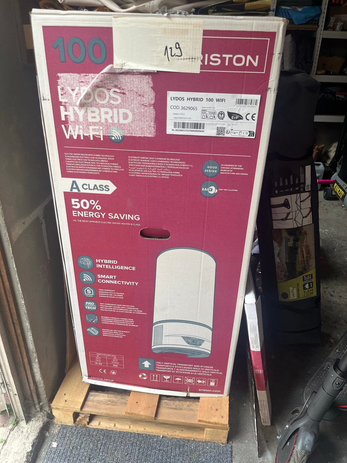 Ariston Lydos Hybrid 100, Ophalen, 100 liter of meer, Nieuw, Boiler