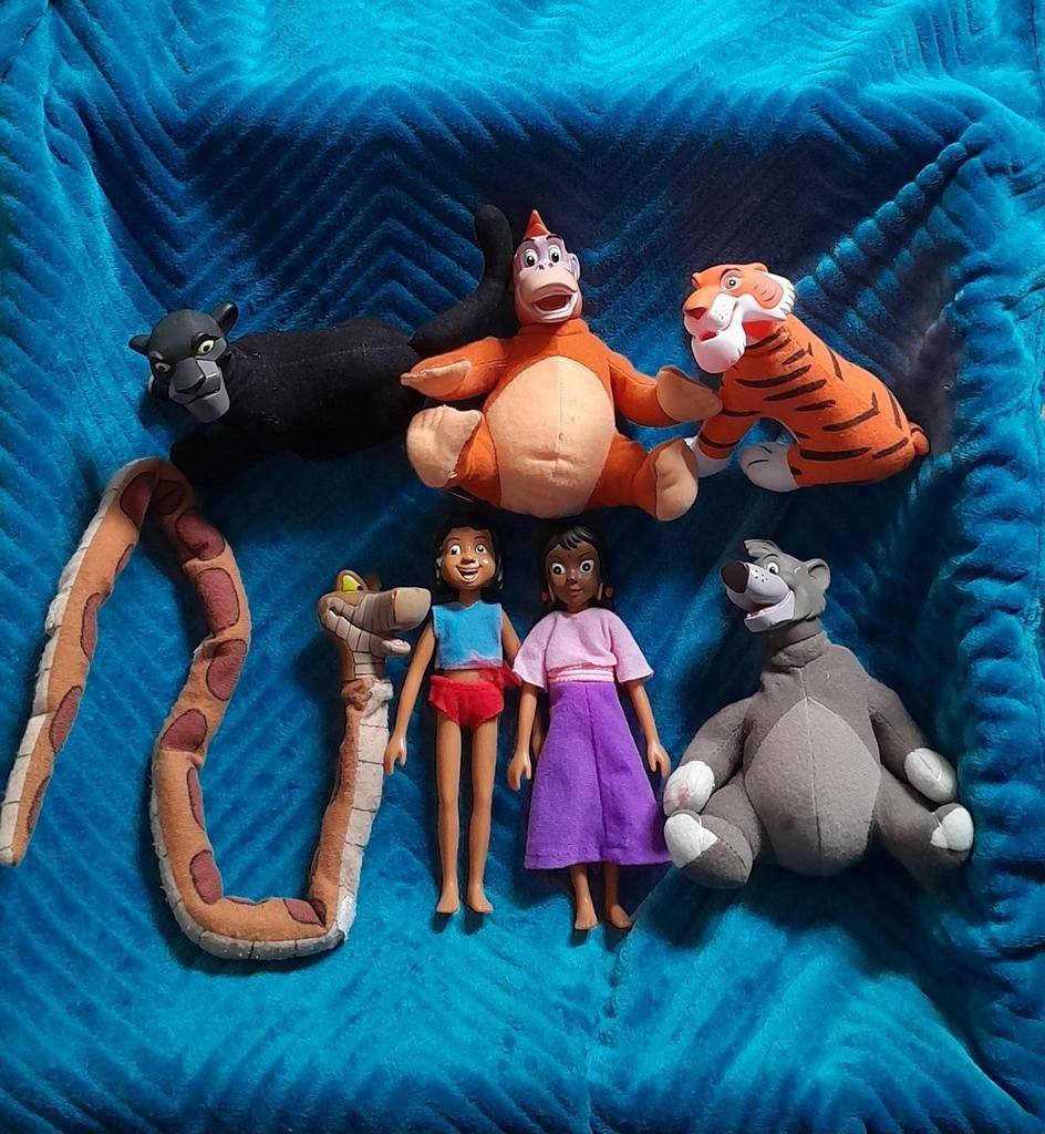 Jungle Boek Speelset: Knuffels en Poppen, Disney, Zwart, Ophalen of Verzenden, Middelgroot (20 tot 80 cm)