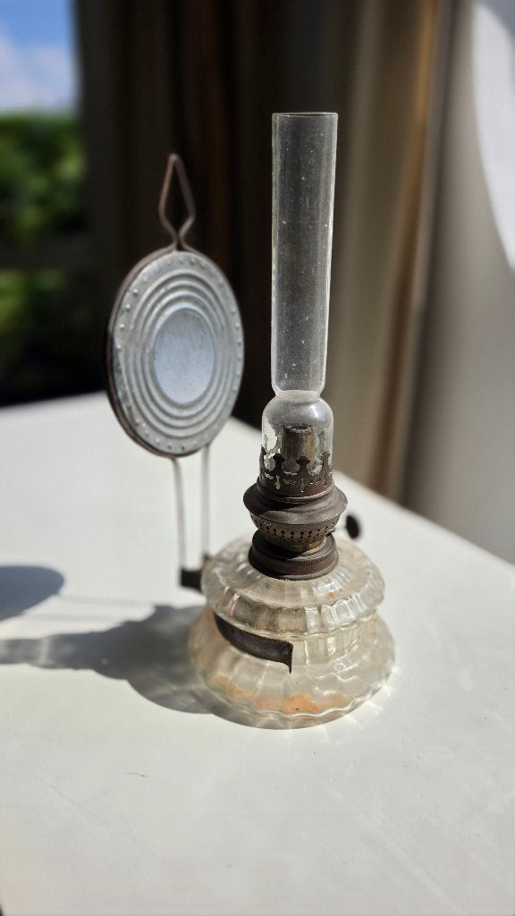 Antieke olielamp, Ophalen of Verzenden