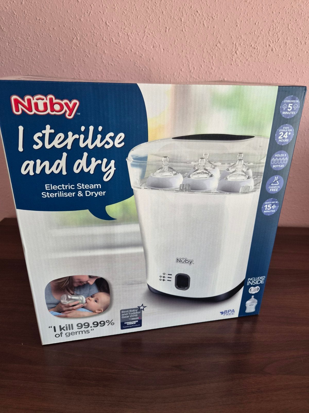 Nûby I Sterilise and Dry Elektrische Sterilisator & Droger, Ophalen of Verzenden, Gebruikt