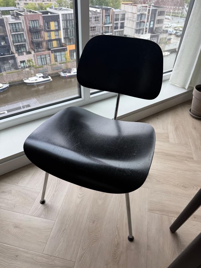 Vitra Eames DCM Stoel - Zwart Essen & Chroom (2009), Gebruikt, Zwart, Ophalen of Verzenden, Eén