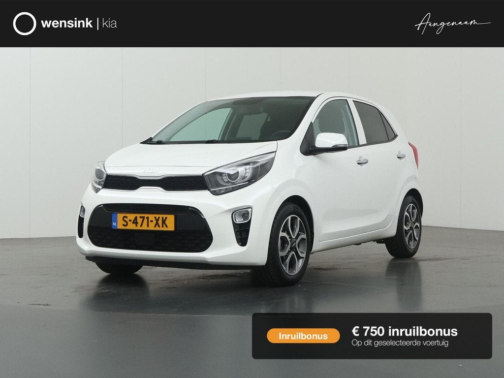 Kia Picanto 1.0 DPi DynamicPlusLine | Keyless | Navigatie |, Auto's, Kia, Voorwielaandrijving, Stof, Gebruikt, 4 stoelen