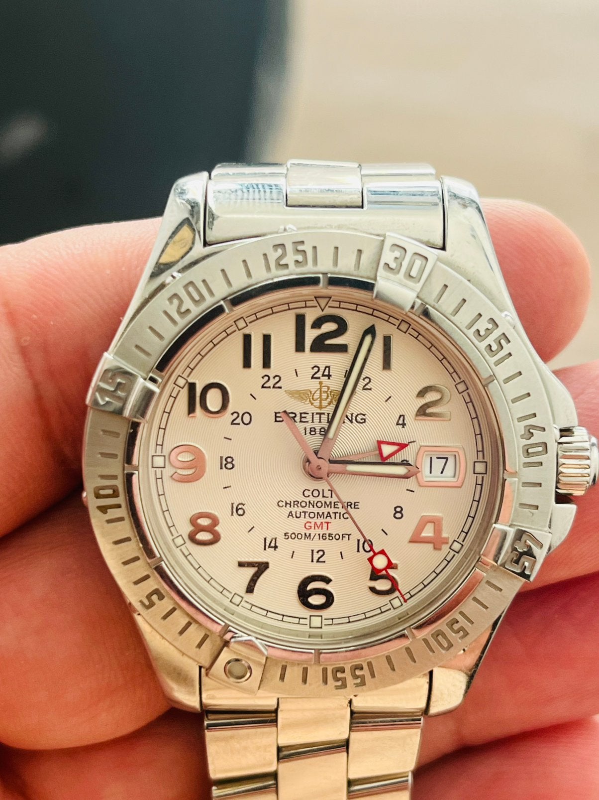 Breitling Colt GMT, Ophalen, Zo goed als nieuw, Staal, Breitling