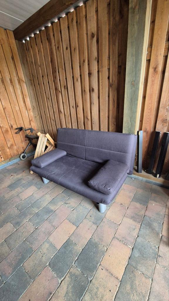 Slaapbank / Bedbank - Grijs, zo goed als nieuw, Ophalen, Zo goed als nieuw, Twijfelaar, 180 cm