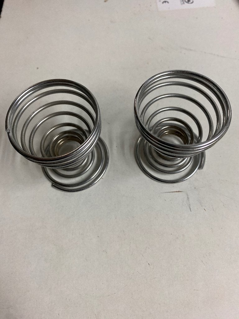 Metalen eierdopjes en eiersnijder set, Overige typen, Zilver, Ophalen of Verzenden, Zo goed als nieuw