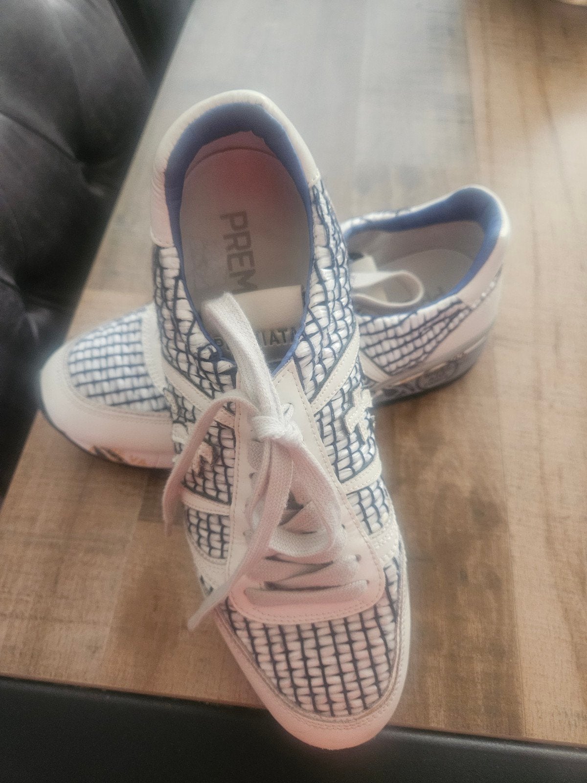 Premiata Sneakers - Maat 39 - Wit/Blauw, Wit, Premiata, Ophalen of Verzenden, Sneakers of Gympen