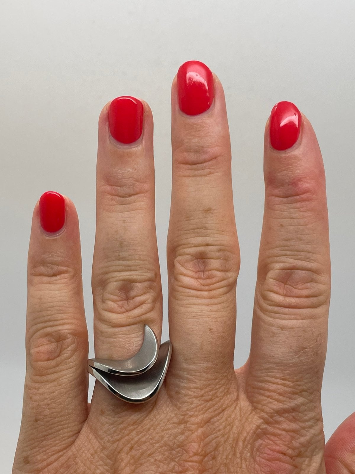 F27 Prachtige zilveren Franz Breuning ring maat 17,5, Ophalen of Verzenden, X, Dame, Zilver
