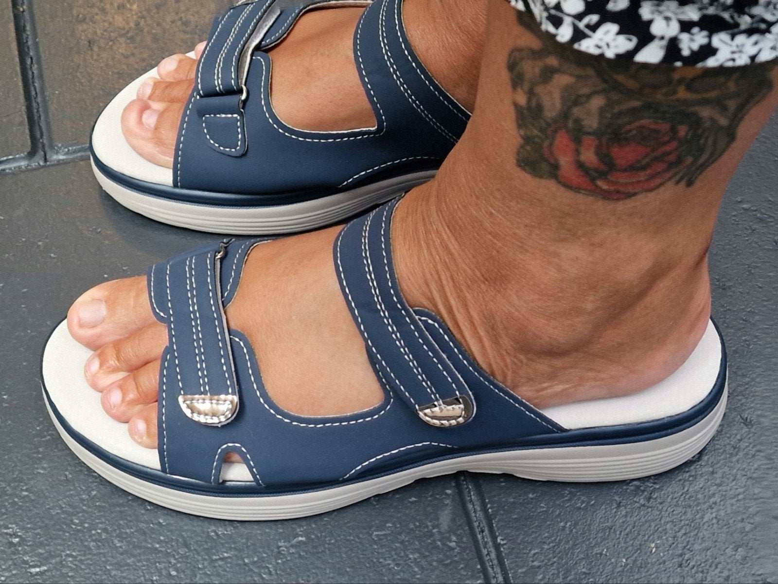 NIEUW Sandalen mt 41 blauw lichtgewicht met klittenband, Ophalen, Nieuw, Blauw, Sandalen of Muiltjes