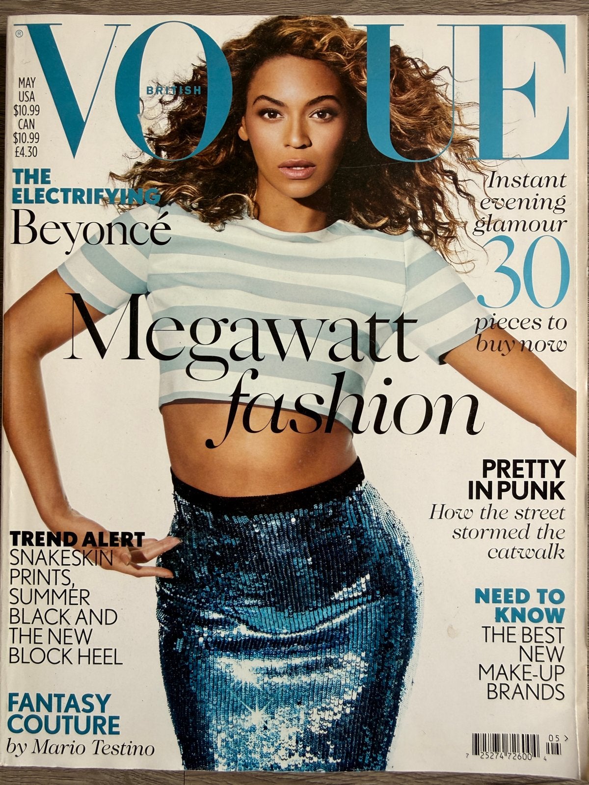 Vogue Magazine mei 2013 met Beyoncé Kate Moss, Ophalen of Verzenden, Gelezen, Glossy