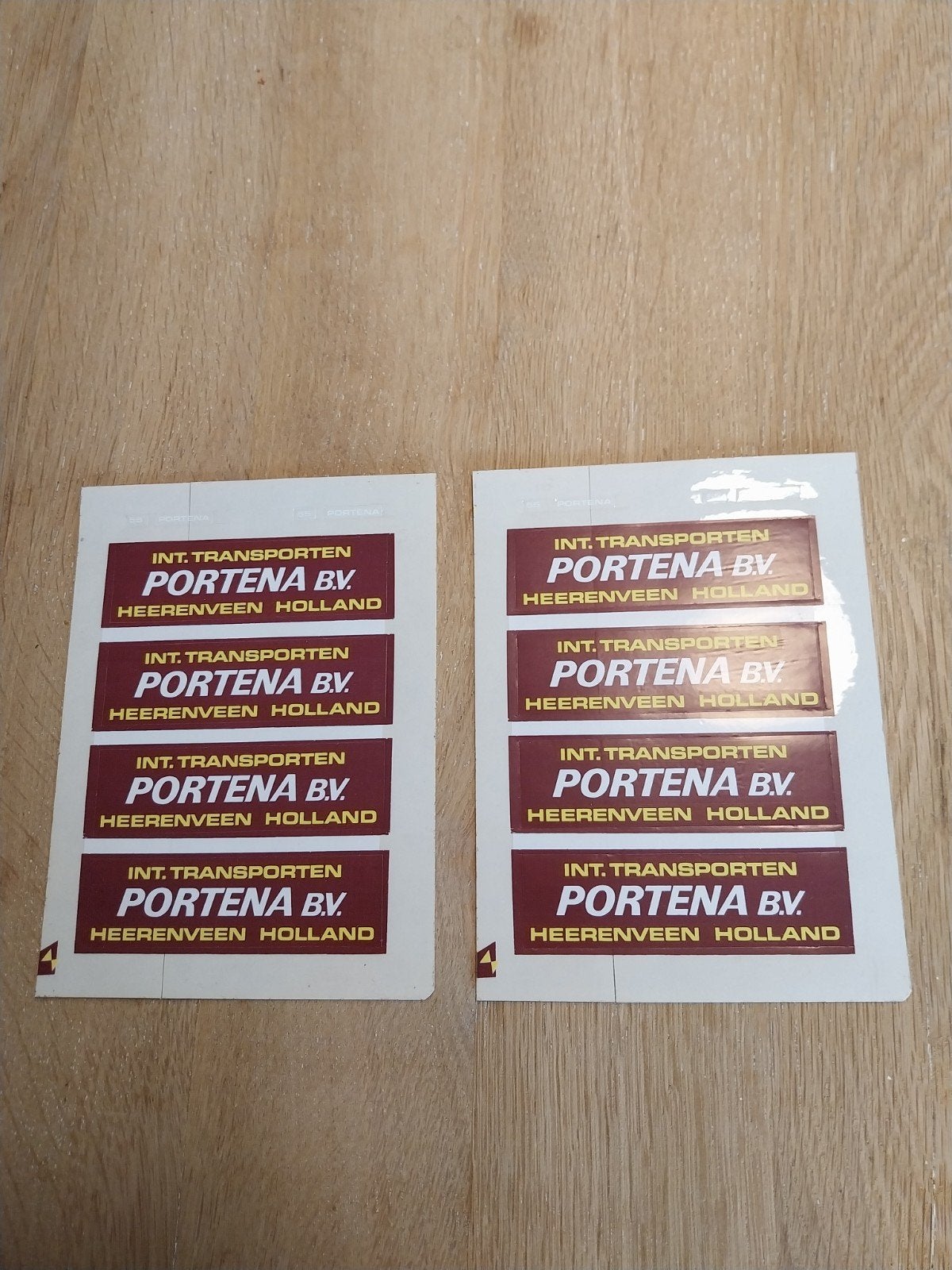 Portena stikkers voor 2 combi's, Ophalen of Verzenden, Zo goed als nieuw, Bus of Vrachtwagen, Tekno