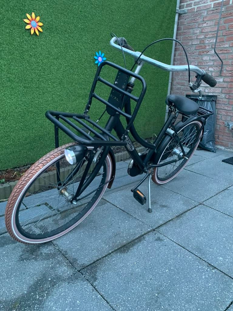 Popal 24 inch mat zwarte transportfiets, Fietsen en Brommers, Ophalen, Zo goed als nieuw, 24 inch, Versnellingen