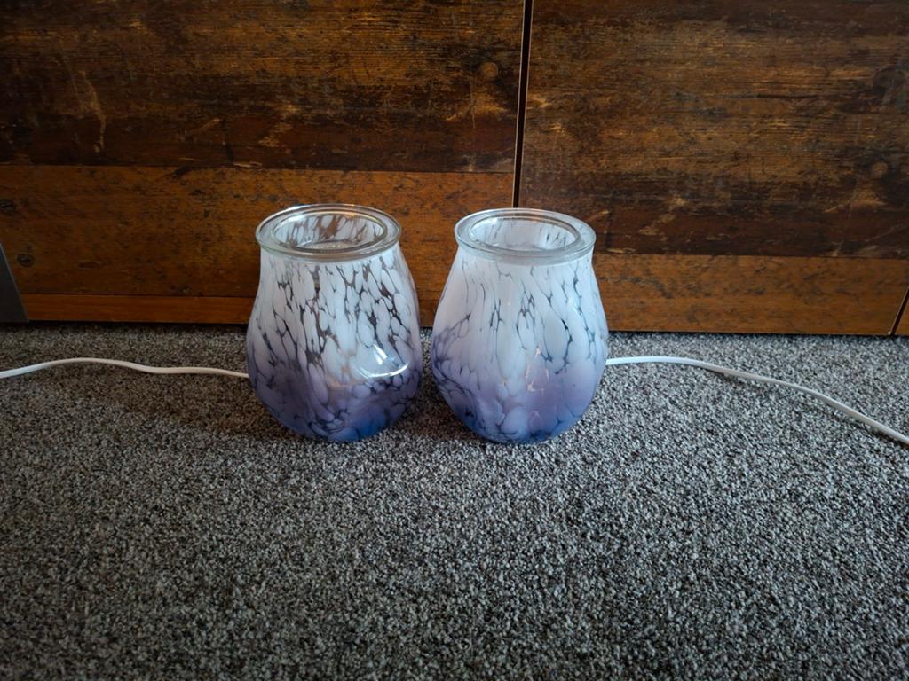 Set van 2 scentsy lampen, paars/wit, Ophalen, Zo goed als nieuw, Overige fittingen, Overige typen