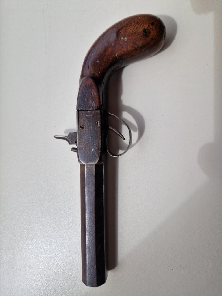 Antiek Percussie Pistool, Antiek en Kunst, Ophalen of Verzenden