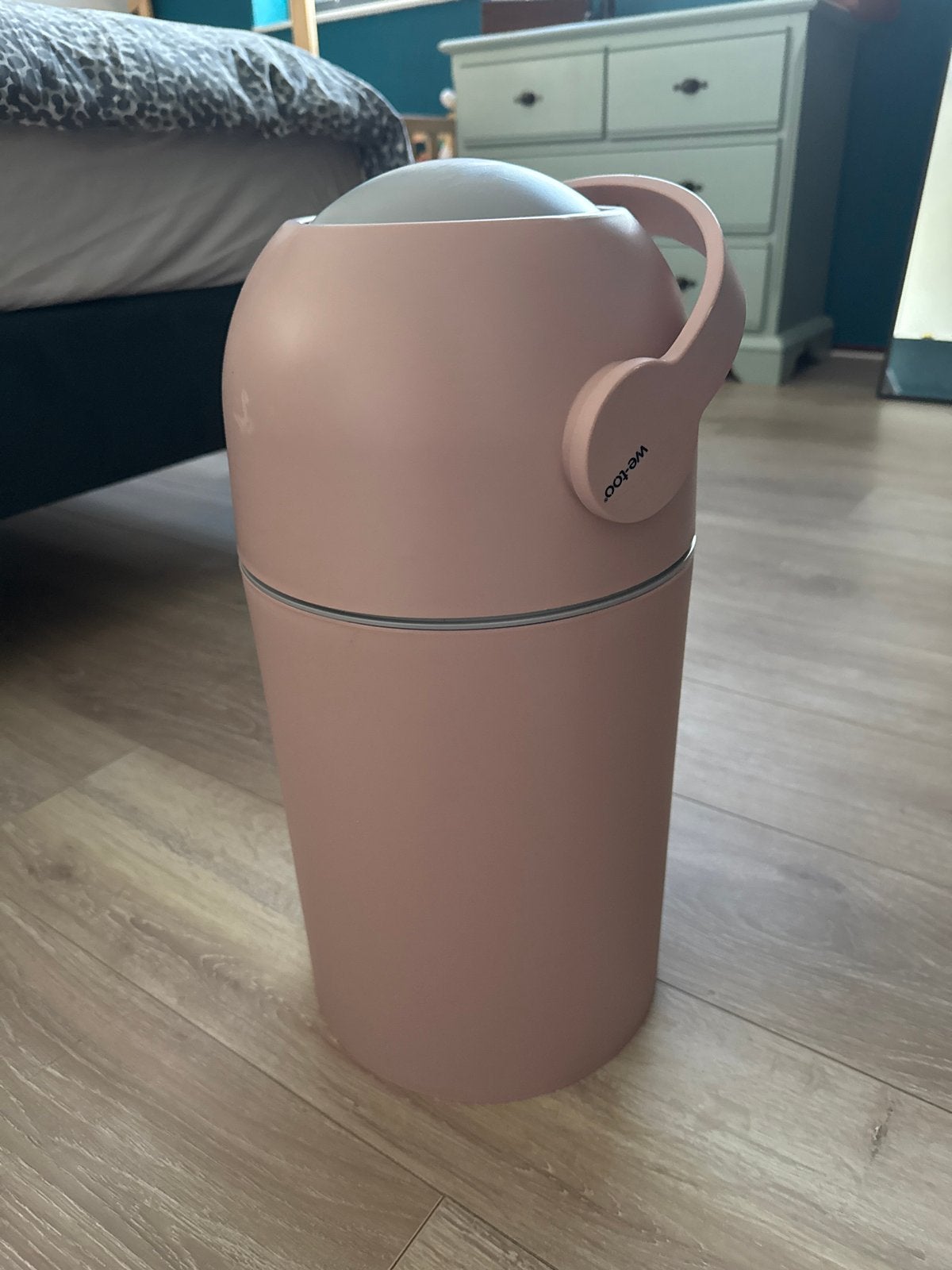 We-Too luieremmer roze, Ophalen, Gebruikt