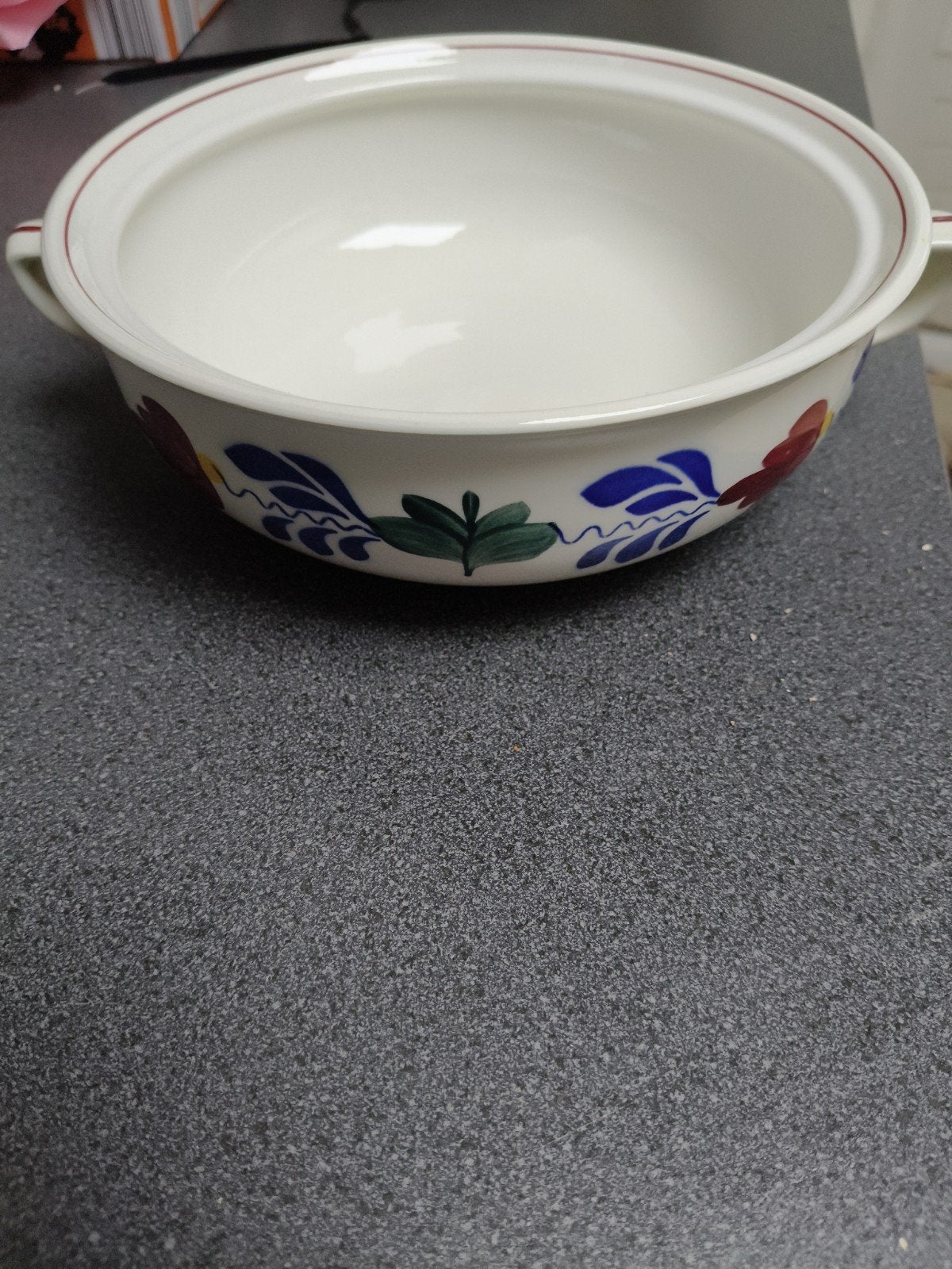 Vintage Boch Frères Keramiek Kom met Handvatten, Antiek en Kunst, Ophalen