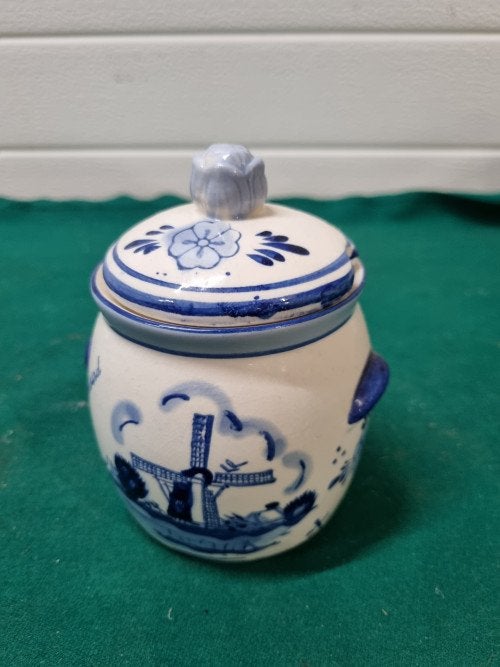 -	Mosterdpot delfts bleu ts, Verzamelen, Retro, Ophalen of Verzenden