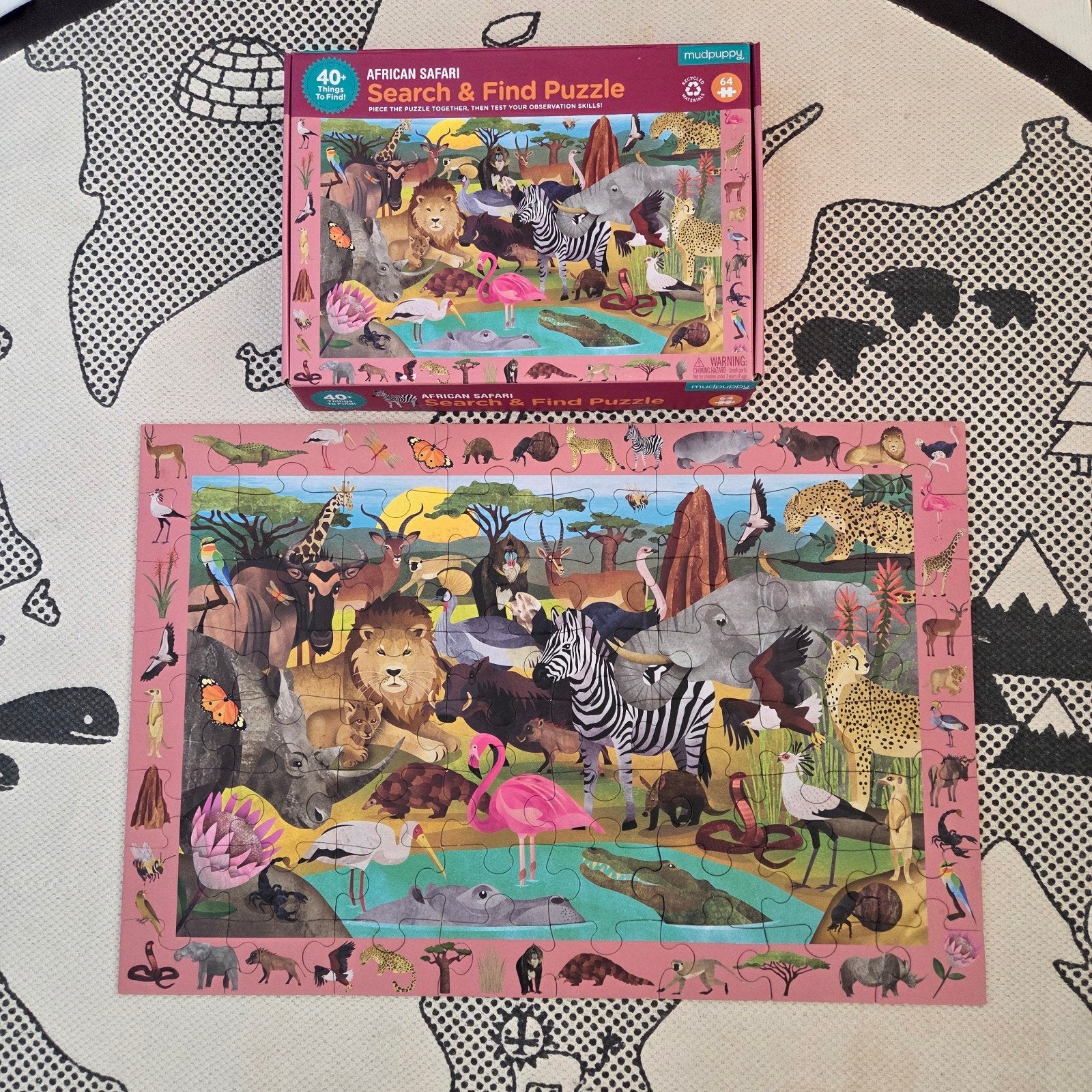 Mudpuppy puzzel, African safari, Ophalen, Meer dan 50 stukjes, Zo goed als nieuw