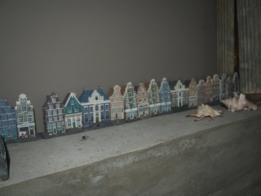 21 Blokker Grachtenpand huisjes van Polystone, Gebruikt, Meerkleurig, Ophalen of Verzenden, Klassiek