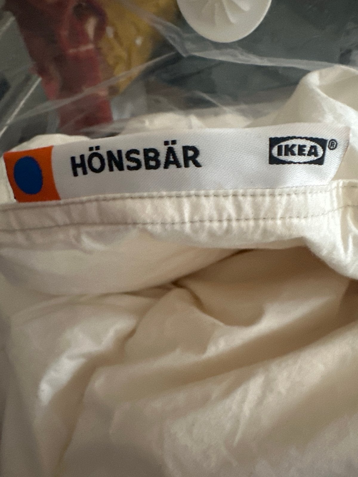 IKEA HÖNSBÄR 4-seizoenendekbed - 200x200 cm, Ophalen, Gebruikt, Wit, Tweepersoons