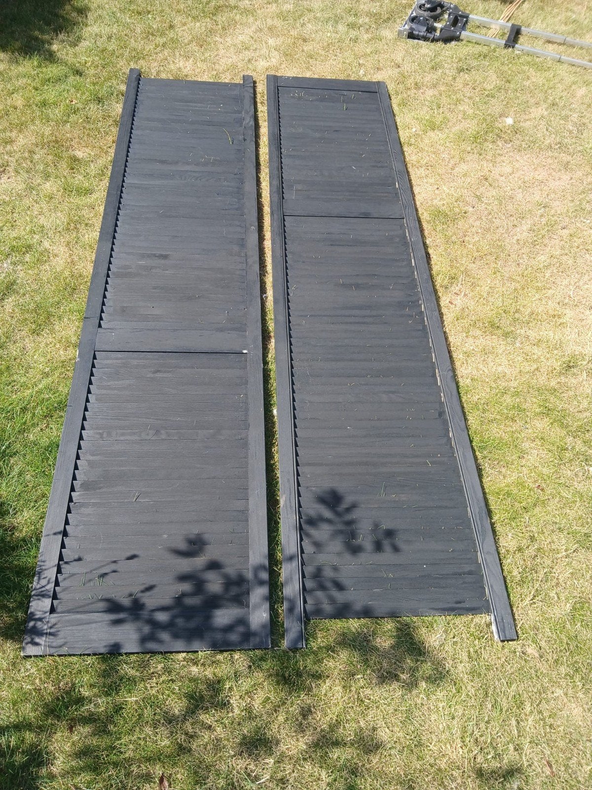 houten Louvre schermen -, Ophalen, Gebruikt, Hout, Tuinhek