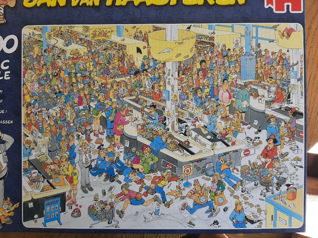 J.v.H. puzzel KASSA ERBIJ 2000 stukjes ruilen of kopen, Hobby en Vrije tijd, Ophalen, Meer dan 1500 stukjes, Gebruikt, Legpuzzel