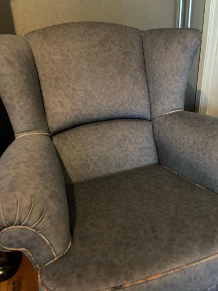 Leuke oorfauteuil, rafblauw, Ophalen, Gebruikt, Minder dan 75 cm, 75 tot 100 cm