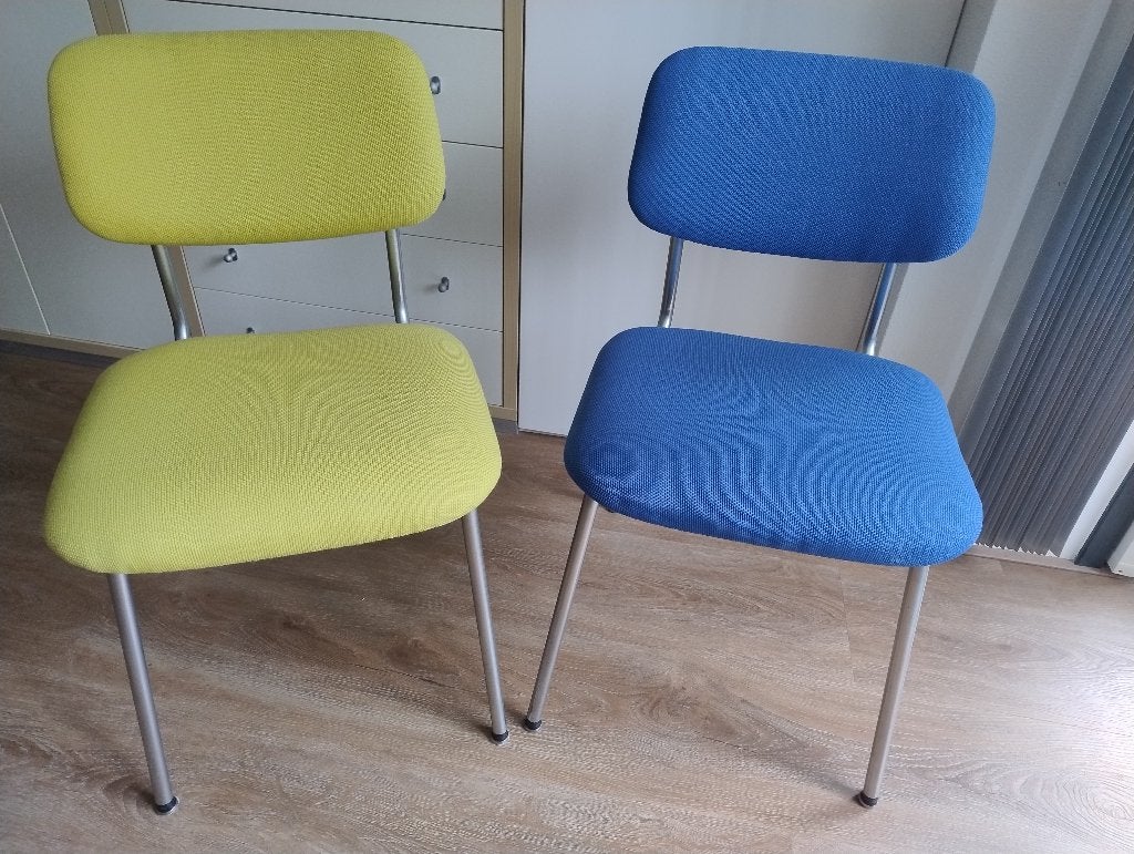 Gispen stoelen type 1235 (gefabriceerd ws. tussen 1958-62), Huis en Inrichting, Ophalen, Gebruikt, Twee, Overige kleuren
