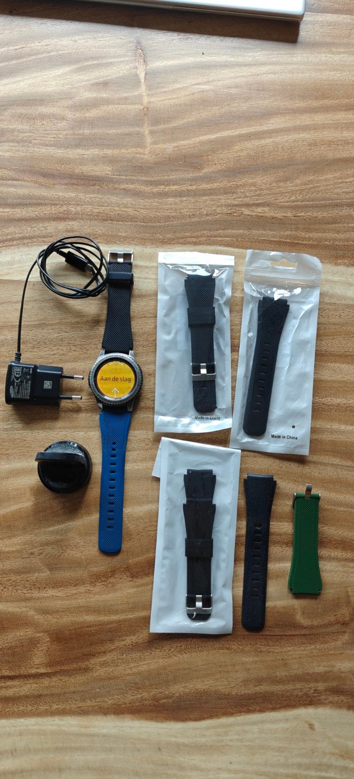 Samsung Gear S3 Frontier Smartwatch met extra bandjes, Sieraden, Tassen en Uiterlijk, Smartwatches, Gebruikt, Zwart, Ophalen of Verzenden