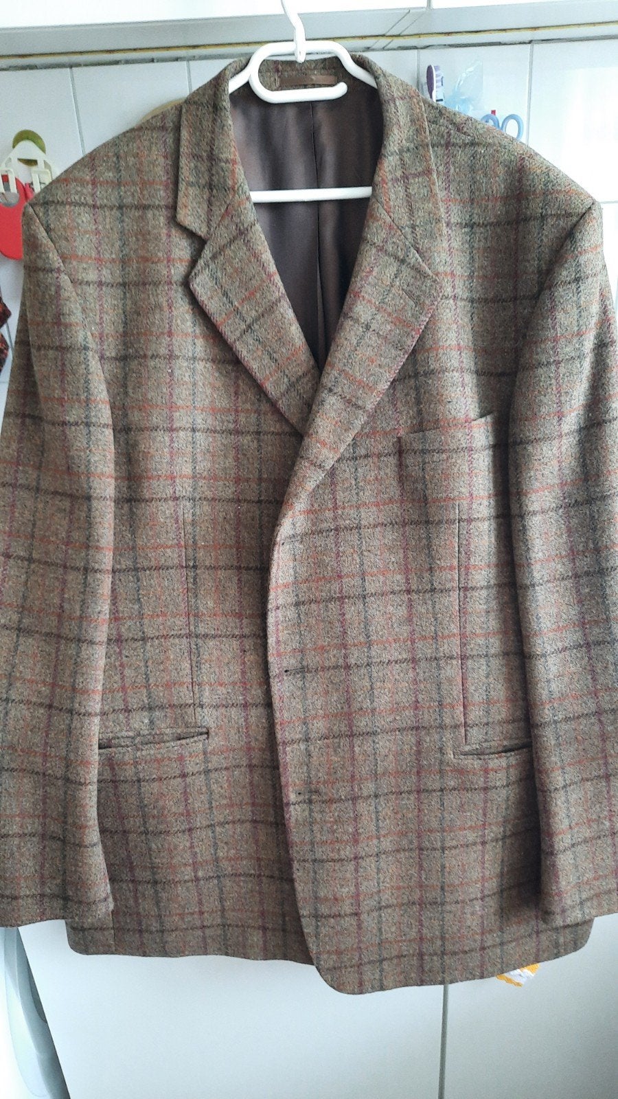 Heren colbert geruit bruin/beige - Oxford, Bruin, Overige maten, Ophalen of Verzenden, Zo goed als nieuw