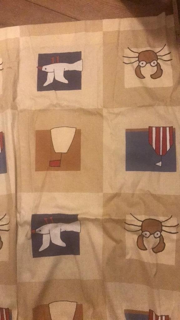 Gordijnen met vuurtoren thema, Ophalen of Verzenden, Gebruikt, Beige